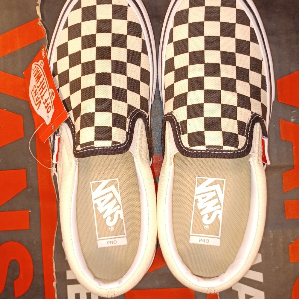 Vans Slip On PRO checkered black white Men's 4.5/Women's 6 VN0A347VAPK - Picture 6 of 13